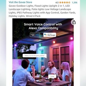 Govee outdoor lights RGBIC flood lights